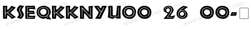 KSEQKKNYUO0 26 00字体转换